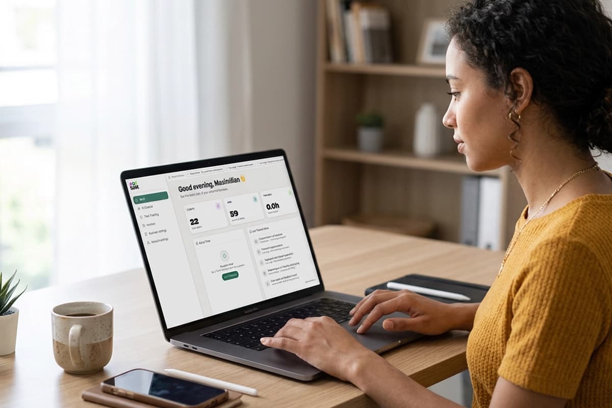 Project overview view presented on a desktop mockup